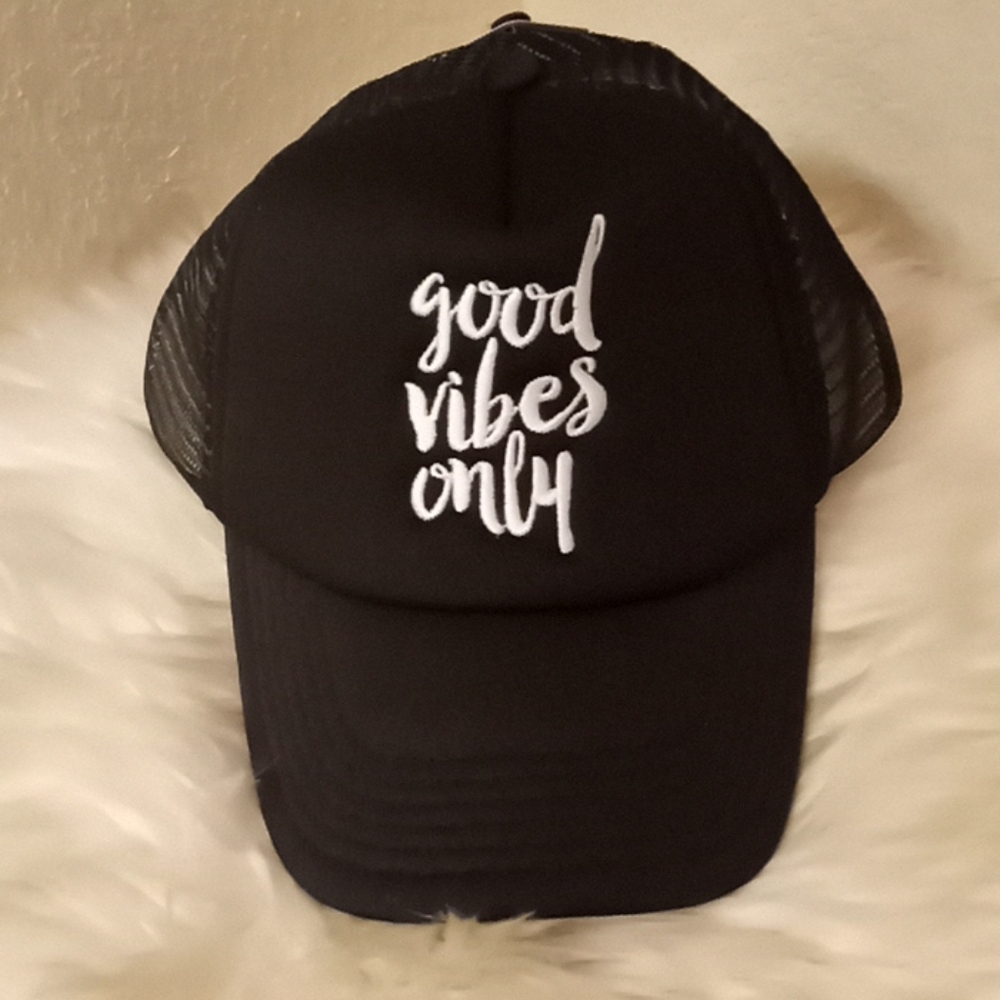 Good Vibes Only Embroidered Baseball Cap